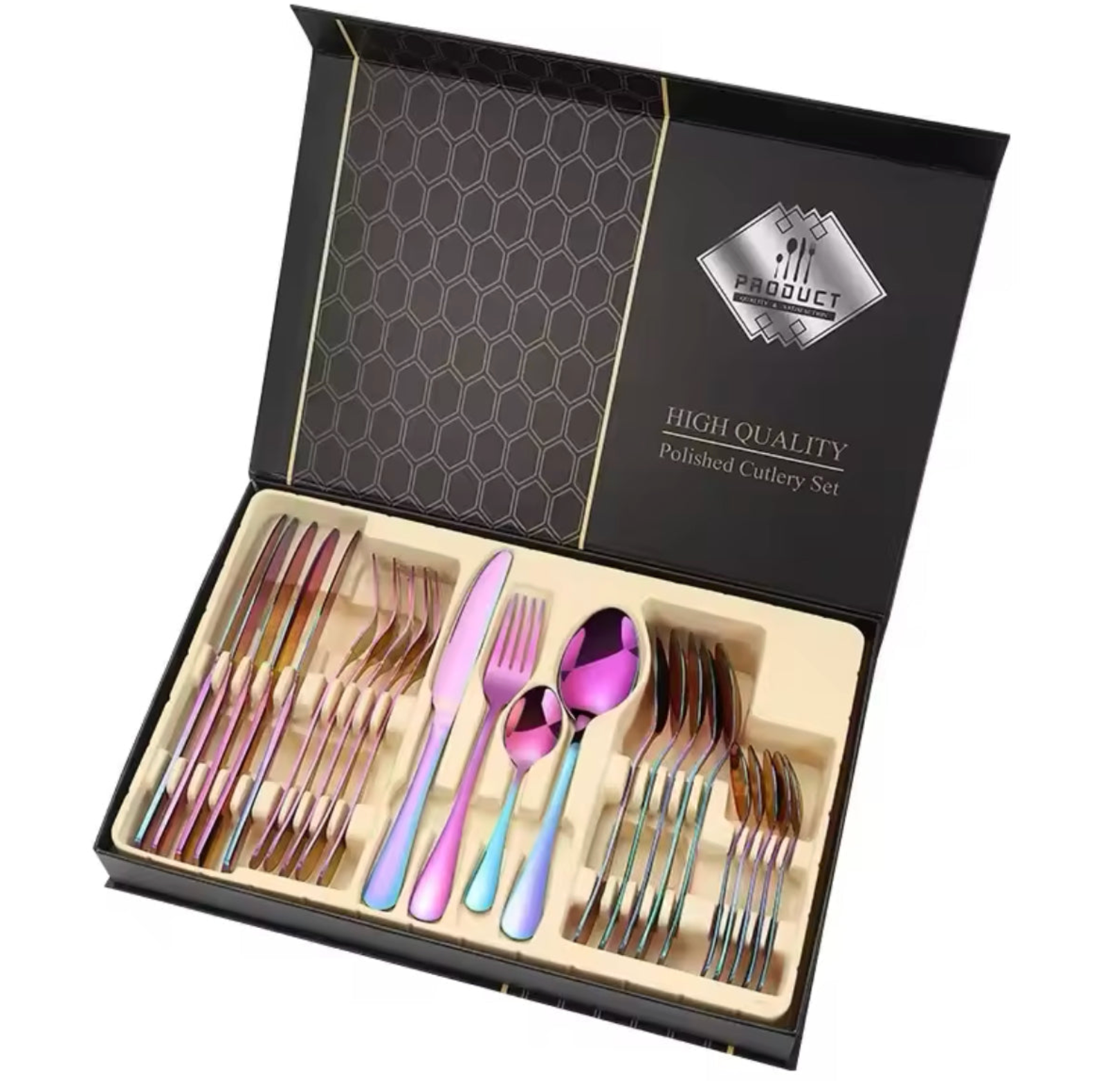 24-teiliges Besteck-Set aus Edelstahl (für 6 Personen)