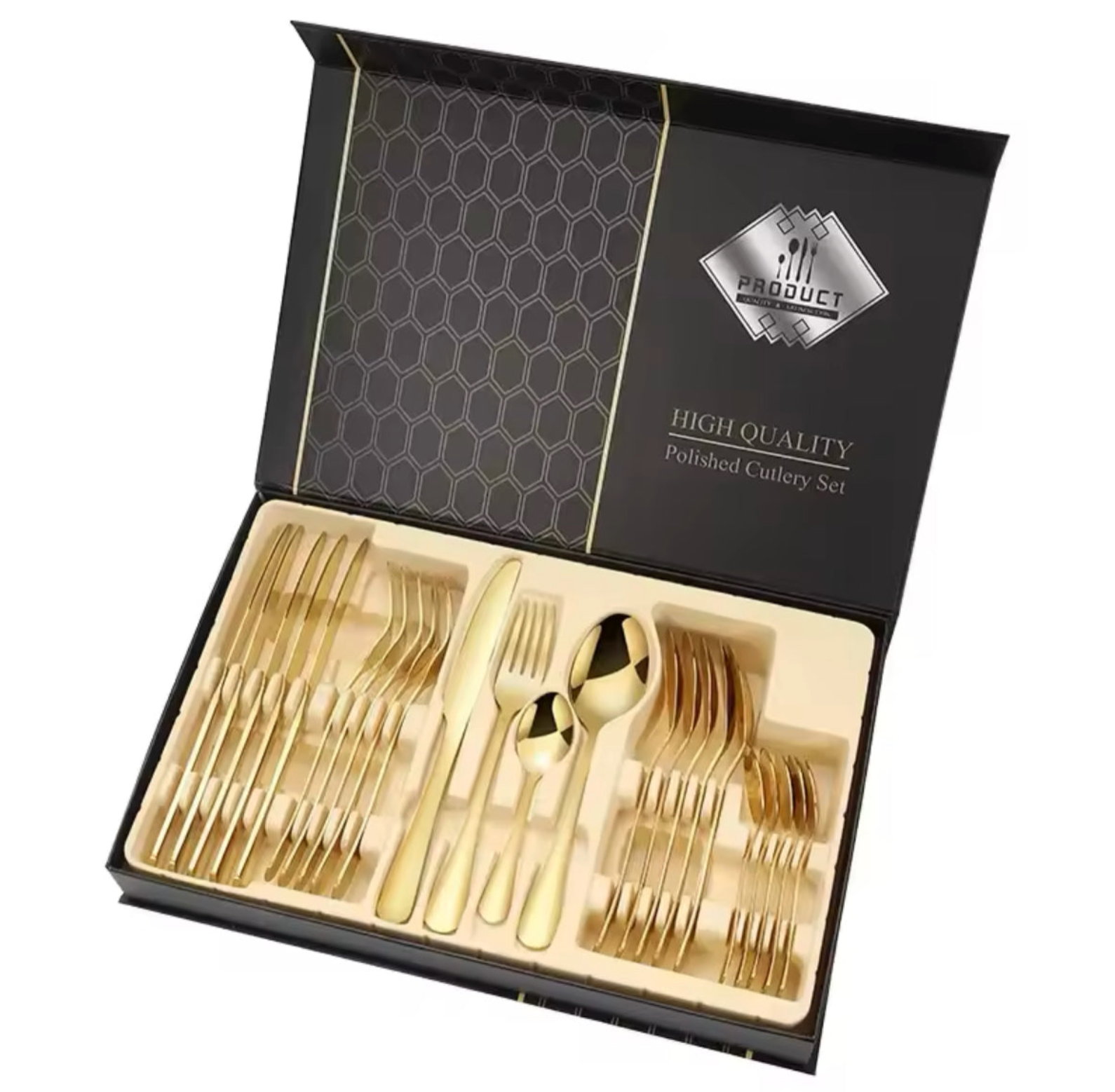 24-teiliges Besteck-Set aus Edelstahl (für 6 Personen)