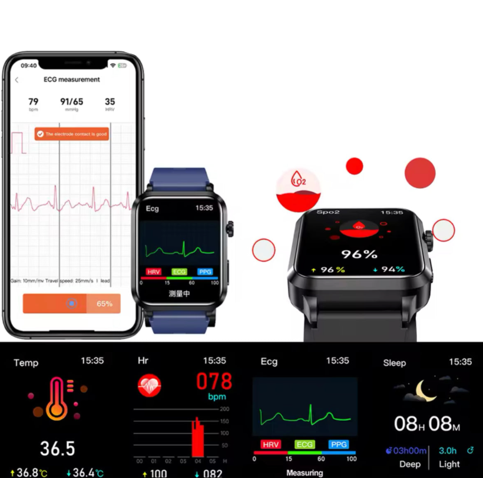 Medifit Smart Watch im klassischen Uhren-Design