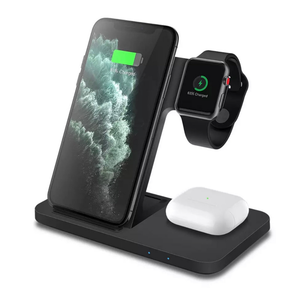 3-in-1 Ladestation für Handy, Smartwatch & Kopfhörer