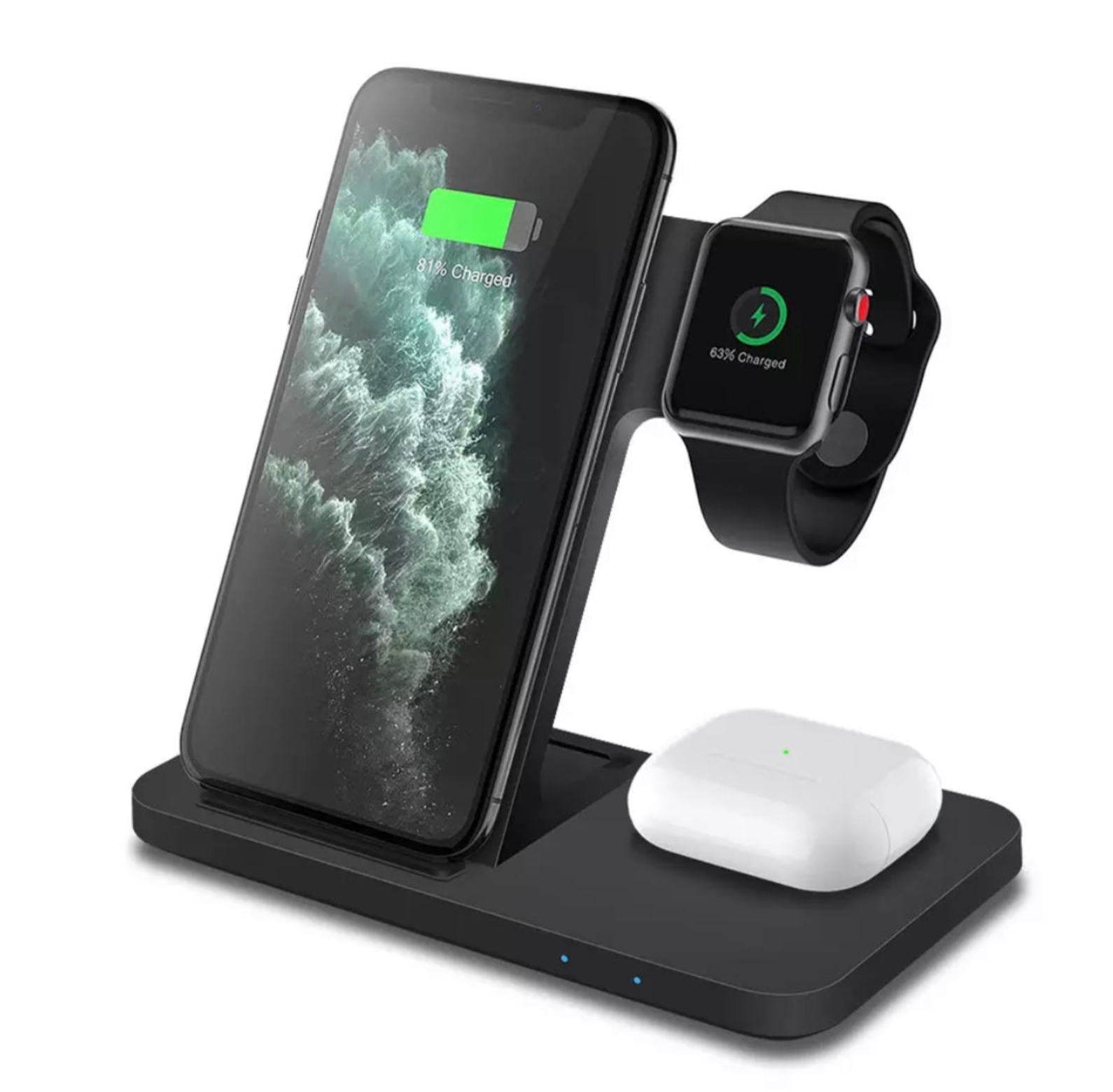 3-in-1 Ladestation für Handy, Smartwatch & Kopfhörer