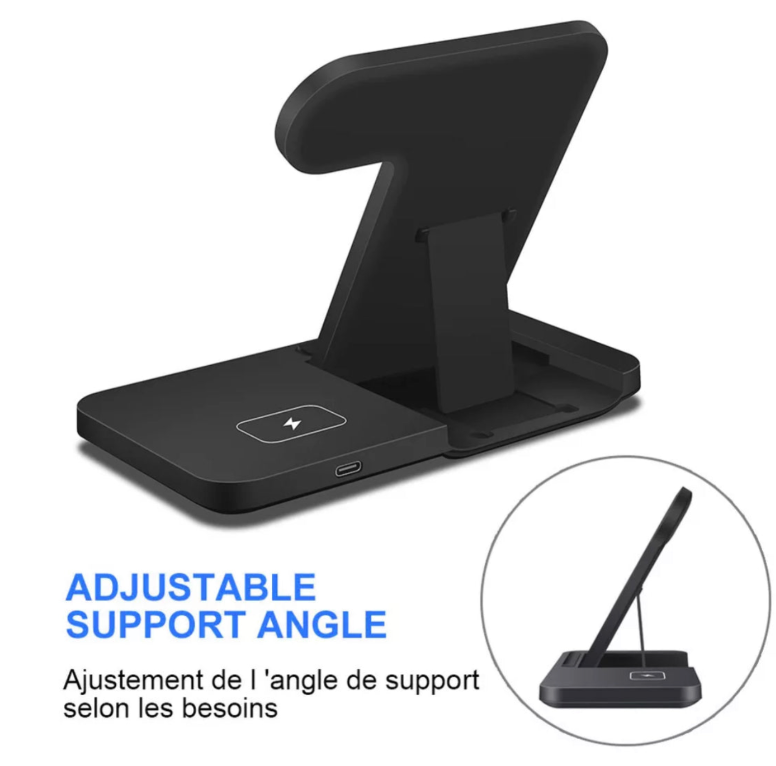 3-in-1 Ladestation für Handy, Smartwatch & Kopfhörer