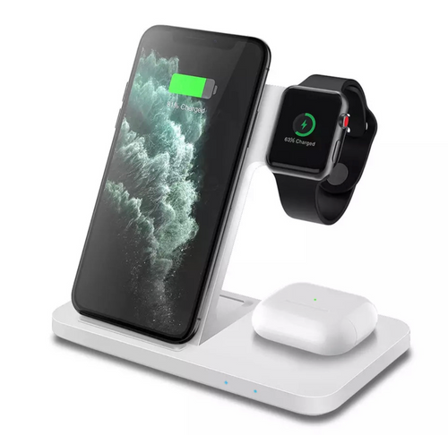 3-in-1 Ladestation für Handy, Smartwatch & Kopfhörer