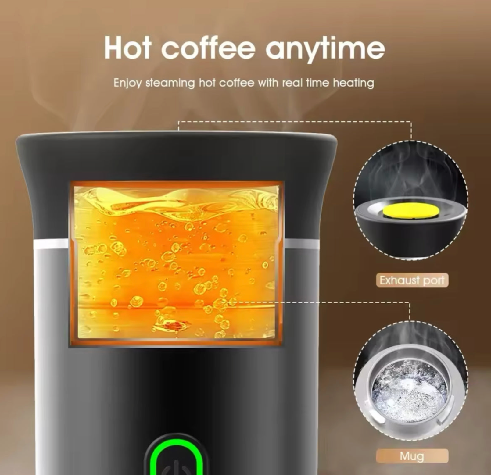 Mobile Espresso-Maschine mit Akku & Heizfunktion