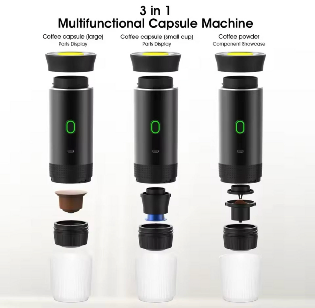Mobile Espresso-Maschine mit Akku & Heizfunktion