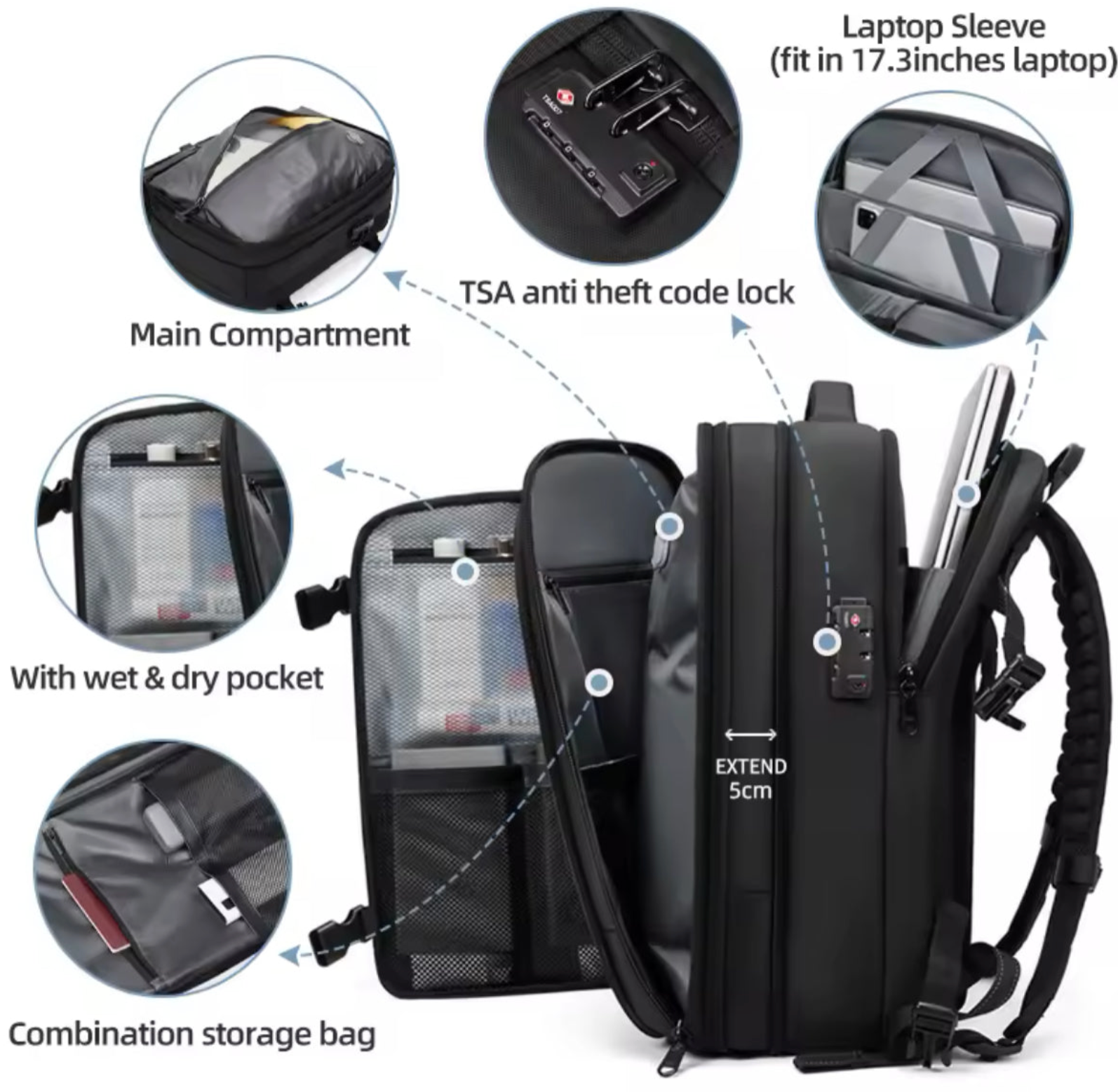 Airpack Vakuum-Rucksack mit Kompressionsfunktion (bis 60 L)