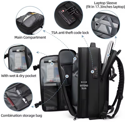 Airpack Vakuum-Rucksack mit Kompressionsfunktion (bis 60 L)