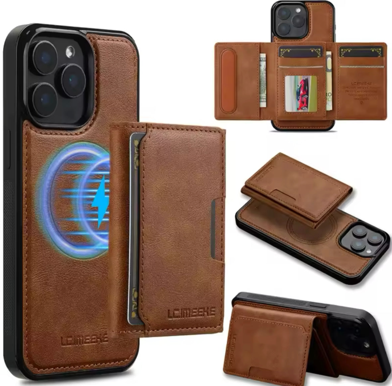 2-in-1 iPhone-Hülle mit abnehmbarer Geldbörse (RFID-Schutz)