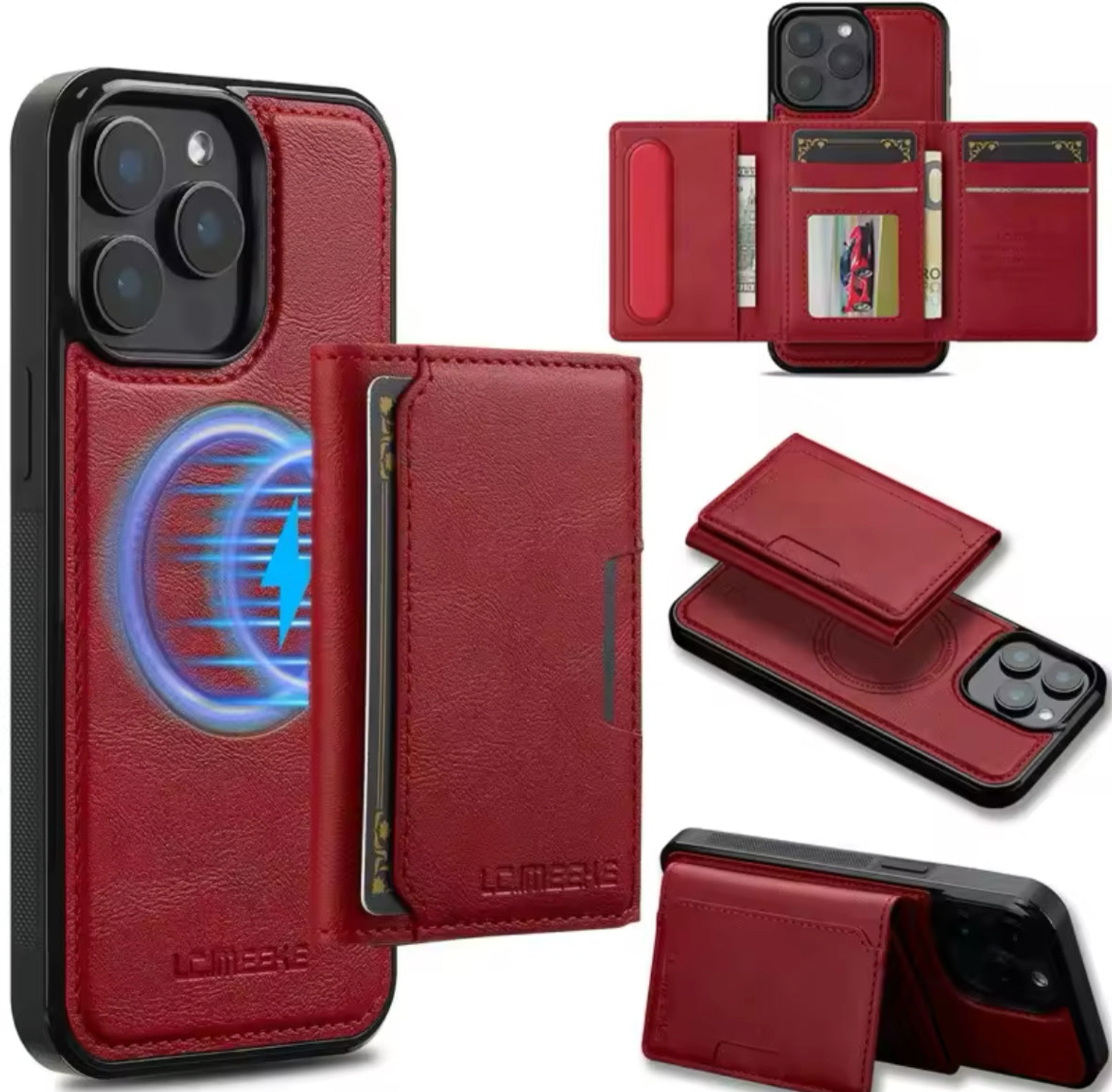 2-in-1 iPhone-Hülle mit abnehmbarer Geldbörse (RFID-Schutz)