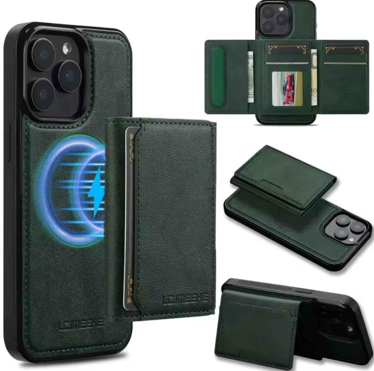 2-in-1 iPhone-Hülle mit abnehmbarer Geldbörse (RFID-Schutz)