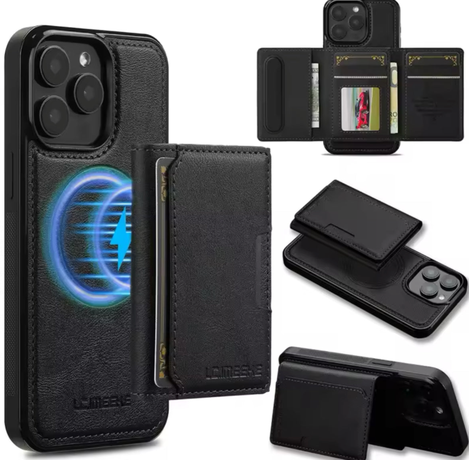 2-in-1 iPhone-Hülle mit abnehmbarer Geldbörse (RFID-Schutz)