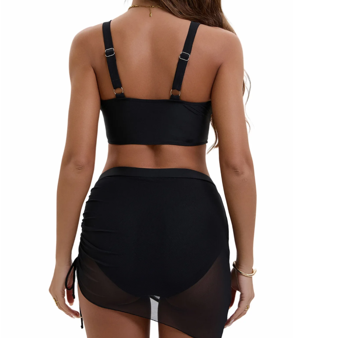 GlowUp | Sexy Split-Bikini-Set mit Hochtailliertem Rock | Perfekt für Strand und Pool 4