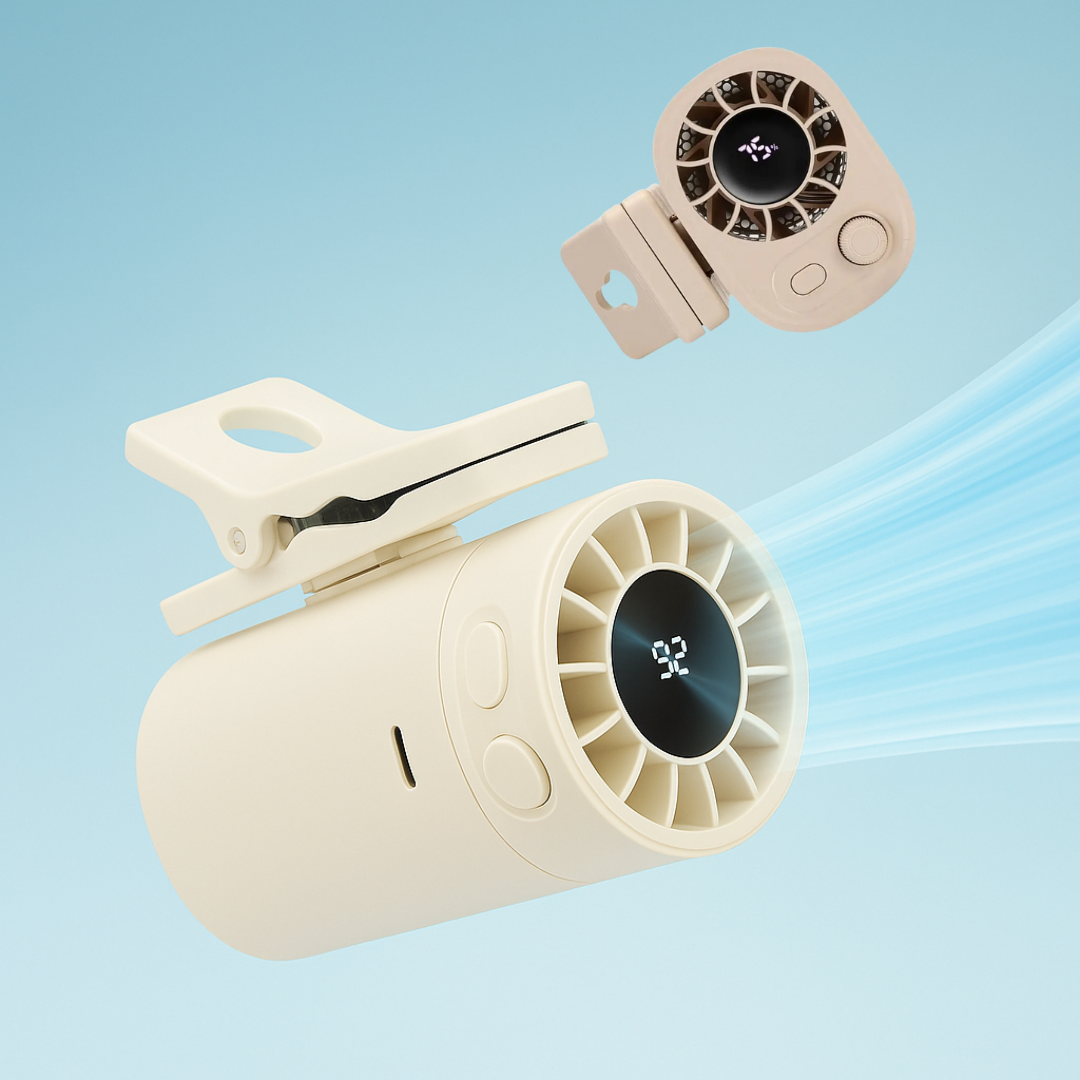 Luvora | Tragbarer Ventilator mit 3 Windstufen für Erfrischung unterwegs | Leicht und leise für jeden Einsatz 0