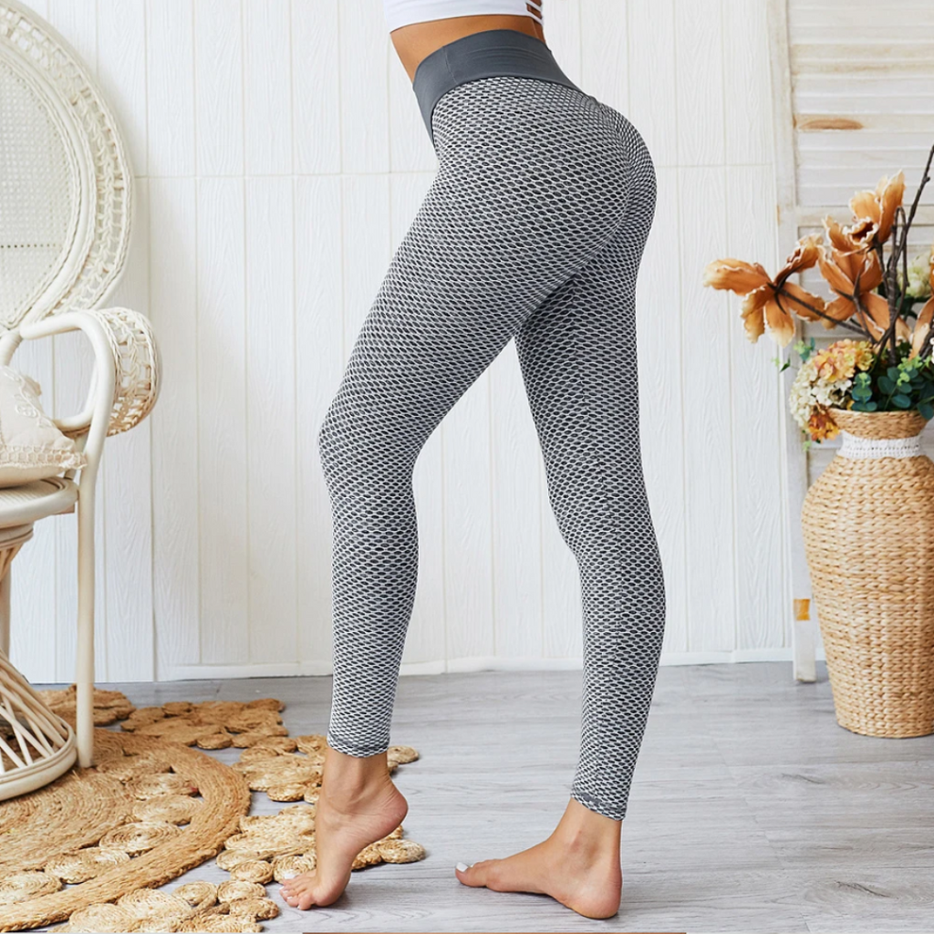 Sport-Leggings | Push-up Leggings mit Hochwertigem Wabenmuster | Bequeme Passform für Fitness und Freizeit 2