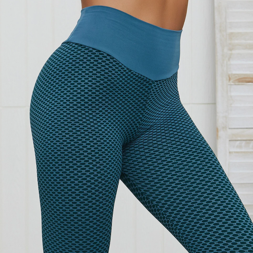 Sport-Leggings | Push-up Leggings mit Hochwertigem Wabenmuster | Bequeme Passform für Fitness und Freizeit 7