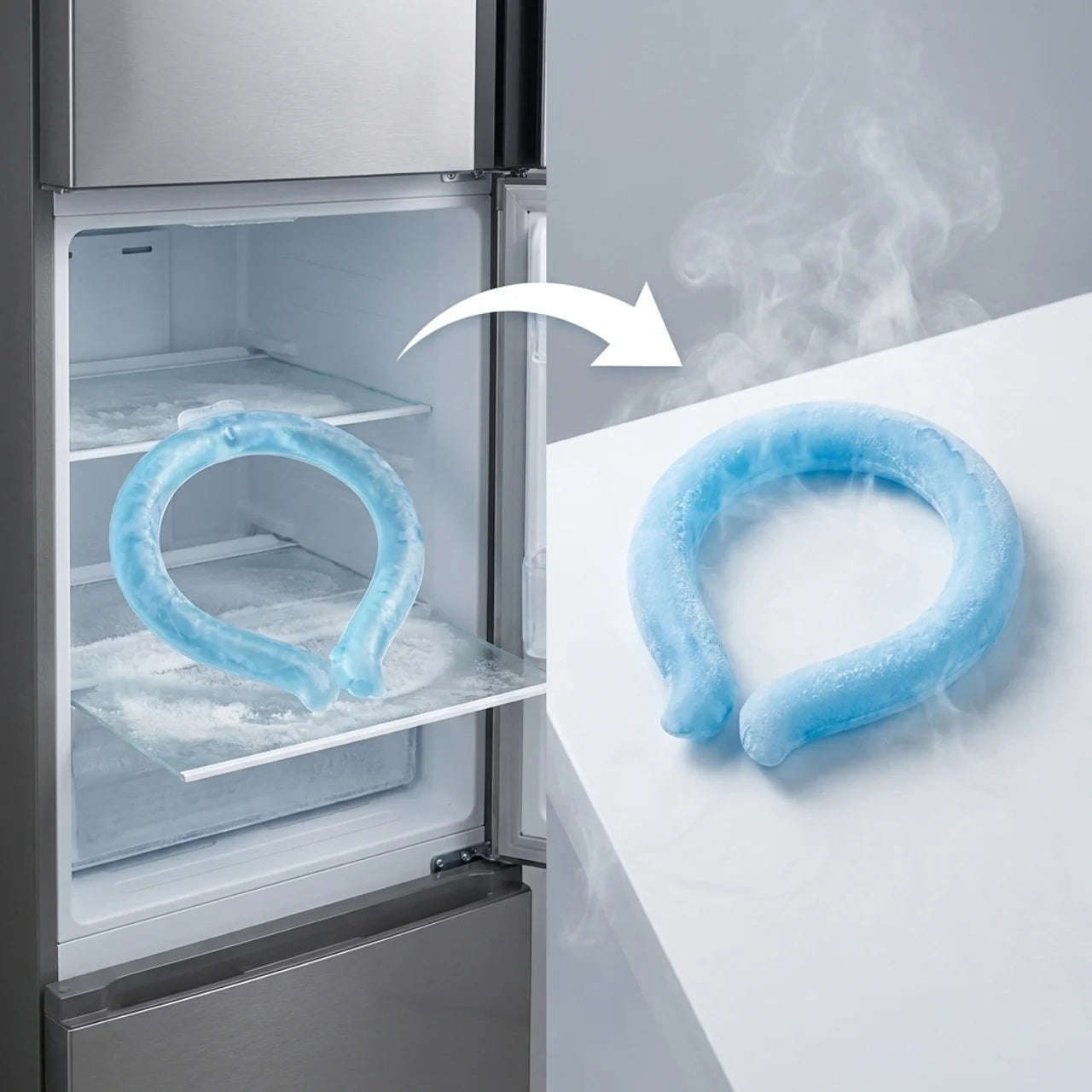 Tragbarer Kühlring für den Nacken mit Innovativem PCM-Material | Sofortige Kühlung für Erleichterung und Komfort 2